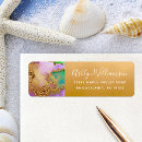 Search for purple and aqua return address labels For her