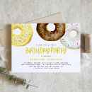 Search for chocolate birthday invitations Doughnut