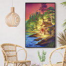 Recherche de cottage posters Aquarelle