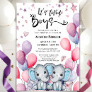 Search for elephant twins baby shower invitations Twin boys