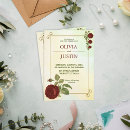 Search for red flower wedding invitations Rose