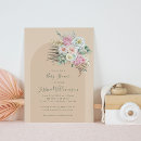 Recherche de beige baby shower invitations Boho