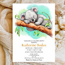 Search for cute koala baby shower invitations Modern