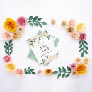 Search for pink and green baby shower invitations Floral