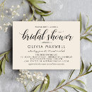 Search for cream bridal shower invitations Typography