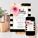Search for pink and black baby shower invitations Floral