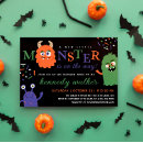 Search for green monster invitations Cute monsters