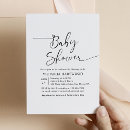 Search for contemporary baby shower invitations Modern minimalist