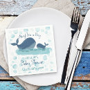 Search for whale napkins Watercolor