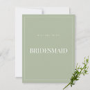 Recherche de green bridesmaid cards Mariée