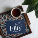 Search for navy blue birthday invitations Typography