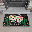 Search for day dead skull doormats Dia de los muertos