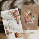 Recherche de burnt orange save the dates Bohème