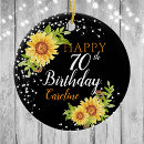 Search for 70th birthday ornaments 70 years old
