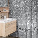 Search for silver glitter shower curtains Girly