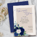 Search for navy blue gold bridal shower invitations Calligraphy
