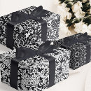 Search for black tie wrapping paper Black and white