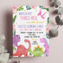 Recherche de girls birthday invitations Anniversaire de dinosaure