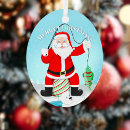Search for funny polar bear ornaments Santa claus