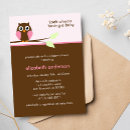 Recherche de hibou rose invitations Aspersion de bébé