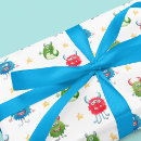 Search for monster wrapping paper blue