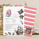 Recherche de pirate invitations Sirène