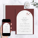 Recherche de burgundy anniversaire invitations Moderne