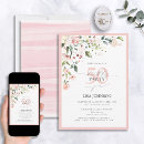 Recherche de peach floral invitations Moderne