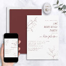 Search for burgundy 50th birthday invitations Floral