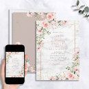 Search for dusty pink birthday invitations Floral