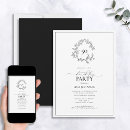 Search for black and white 50th birthday invitations Typography