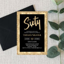 Search for foil 60th birthday invitations Glitter