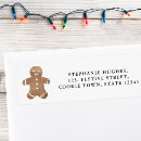 Search for baking cookies return address labels Gingerbread man