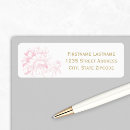 Recherche de floral pink étiquettes adresse retour Bride
