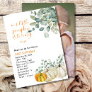 Search for our little pumpkin is turning one invitations Watercolor
