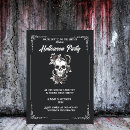 Recherche de noir blanc halloween invitations Crâne