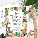 Recherche de jungle cartes baby shower invitations Verdure