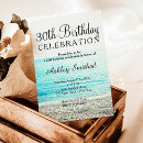 Search for beach 30th birthday invitations Elegant