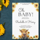 Search for holy cow baby shower invitations Sunflower