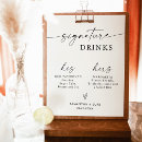 Search for his and her drink signs Bride