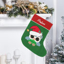 Search for owl christmas stockings Kids