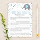 Search for baby shower elephant games Blue