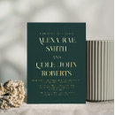 Search for hunter green and gold invitations Simple
