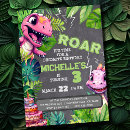 Search for dinosaur chalkboard birthday invitations Jungle
