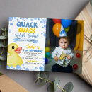 Search for rubber ducky birthday invitations Blue