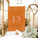 Search for tropical numbers table cards Orange