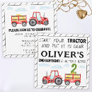 Recherche de tracteur rouge invitations Baby boy