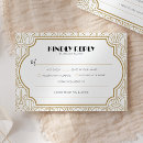 Search for gold rsvp cards White and gold