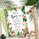 Search for zebra baby boy shower invitations Greenery