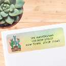 Search for cactus plant return address labels Watercolor